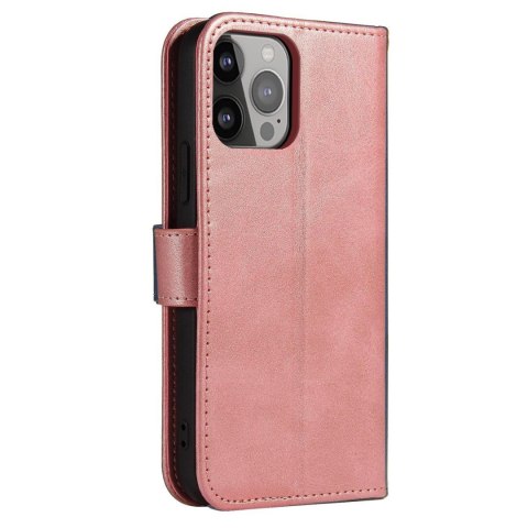 Pokrowiec etui z klapką i portfelem do Xiaomi Redmi Note 12 5G / Poco X5 5G Magnet Case różowe HURTEL