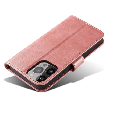 Pokrowiec etui z klapką i portfelem do Xiaomi Redmi Note 12 5G / Poco X5 5G Magnet Case różowe HURTEL