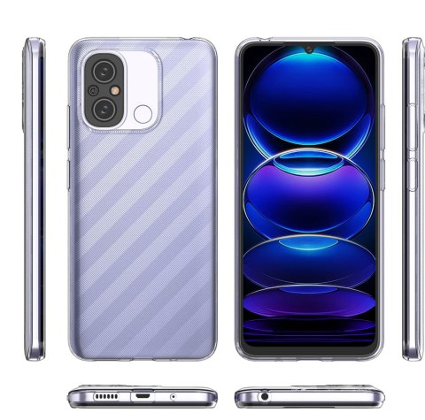 Ultra cienkie etui pokrowiec 0.5mm do Xiaomi Xiaomi Redmi 11A / Poco C55 / Redmi 12C Ultra Clear przezroczyste HURTEL