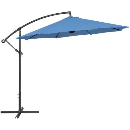 Parasol ogrodowy na wysięgniku okrągły uchylny śr. 300 cm niebieski UNIPRODO