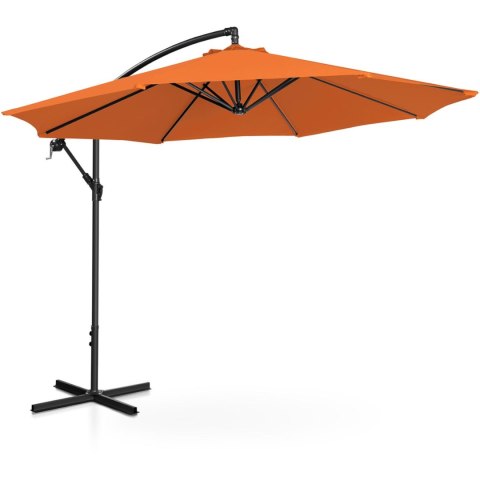 Parasol ogrodowy na wysięgniku okrągły uchylny śr. 300 cm pomarańczowy UNIPRODO