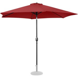 Parasol ogrodowy okrągły duży uchylny z korbką śr. 300 cm bordowy UNIPRODO