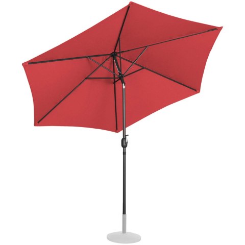 Parasol ogrodowy okrągły duży uchylny z korbką śr. 300 cm bordowy UNIPRODO