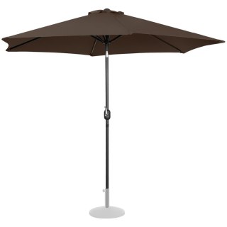 Parasol ogrodowy okrągły duży uchylny z korbką śr. 300 cm brązowy UNIPRODO