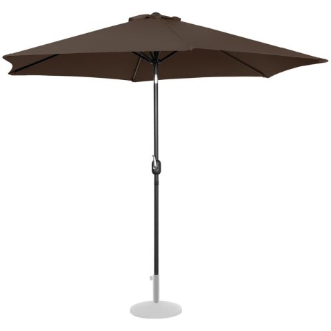 Parasol ogrodowy okrągły duży uchylny z korbką śr. 300 cm brązowy UNIPRODO