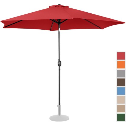 Parasol ogrodowy okrągły duży uchylny z korbką śr. 300 cm czerwony UNIPRODO