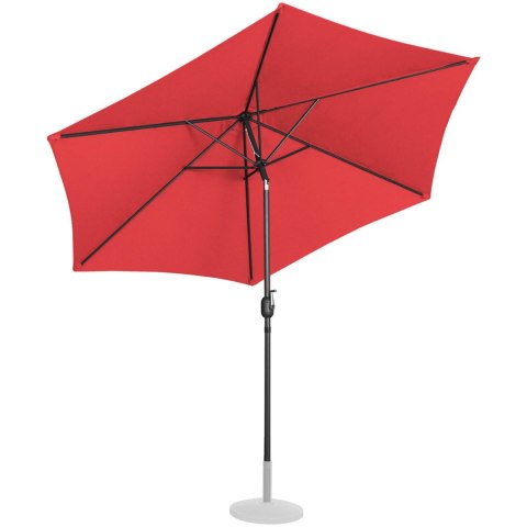 Parasol ogrodowy okrągły duży uchylny z korbką śr. 300 cm czerwony UNIPRODO