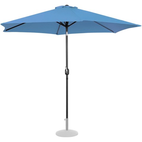 Parasol ogrodowy okrągły duży uchylny z korbką śr. 300 cm niebieski UNIPRODO