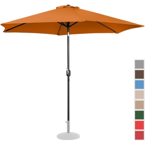 Parasol ogrodowy okrągły duży uchylny z korbką śr. 300 cm pomarańczowy UNIPRODO