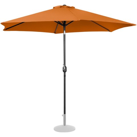 Parasol ogrodowy okrągły duży uchylny z korbką śr. 300 cm pomarańczowy UNIPRODO