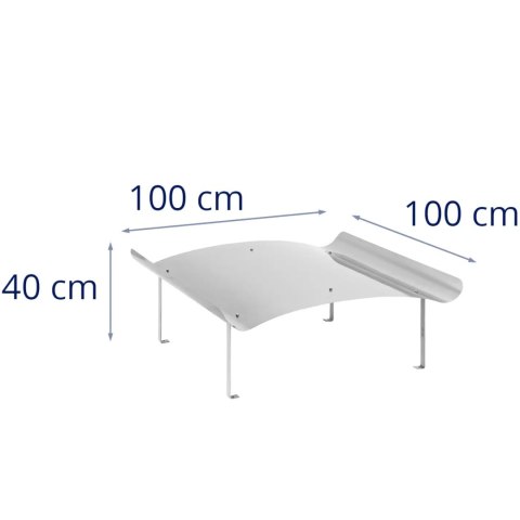 Daszek kominowy typu Napoleon STAL 100 x 100 x 40 cm MSW