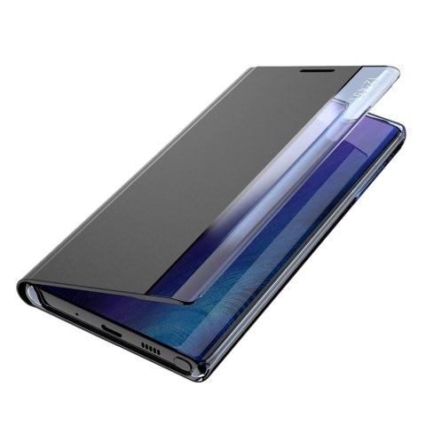 Etui pokrowiec do Samsung S24 Ultra z magnetyczą klapką New Sleep View Case czarne HURTEL