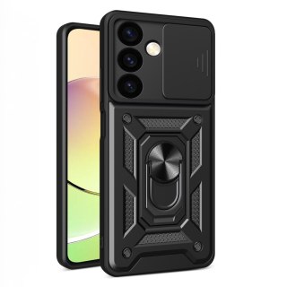 Etui z osłoną na aparat do Samsung Galaxy S24 Hybrid Armor Camshield czarne HURTEL