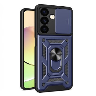 Etui z osłoną na aparat do Samsung Galaxy S24 Hybrid Armor Camshield niebieskie HURTEL