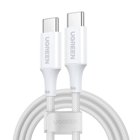 Kabel przewód USB-C 100W 5A PD 480Mbps 1.5m biały UGREEN