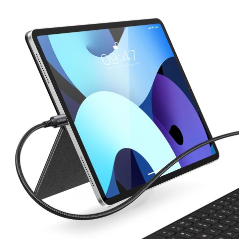 Kabel przewód USB-C 100W 5A PD 480Mbps 3m szary UGREEN