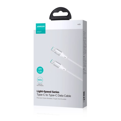 Kabel przewód USB-C 100W Light-Speed Series 1.2m biały JOYROOM