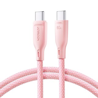 Kabel przewód USB-C 60W szybki transfer Multi-Color Series 1m różowy JOYROOM