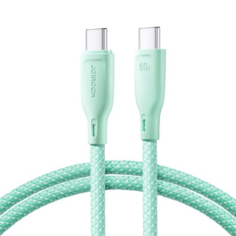 Kabel przewód USB-C 60W szybki transfer Multi-Color Series 1m zielony JOYROOM