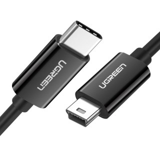 Kabel przewód USB-C - miniUSB 480Mbps 1m czarny UGREEN