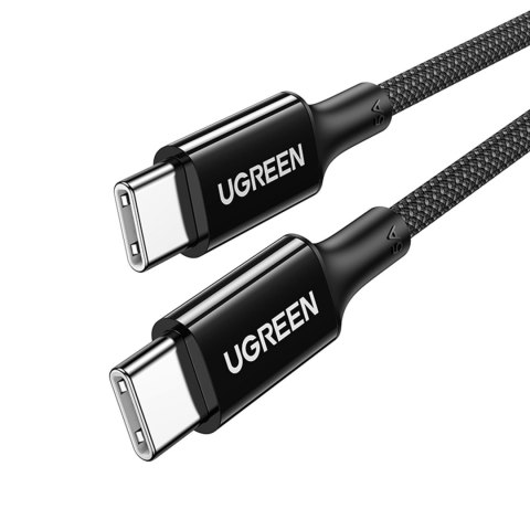 Kabel przewód USB-C w oplocie PD 100W 5A 480Mb/s 1m czarny UGREEN