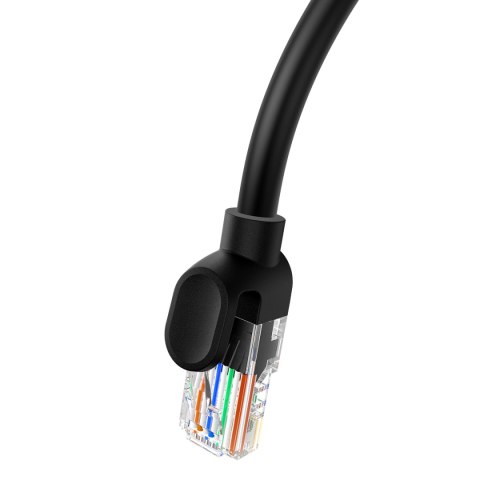 Kabel przewód sieciowy Ethernet Cat 5 RJ-45 1000Mb/s skrętka 0.5m czarny BASEUS