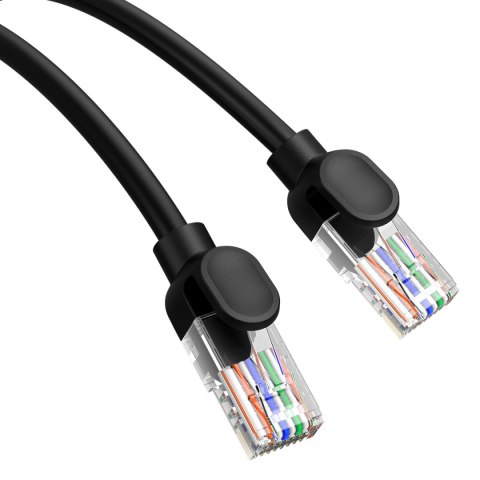 Kabel przewód sieciowy Ethernet Cat 5 RJ-45 1000Mb/s skrętka 0.5m czarny BASEUS