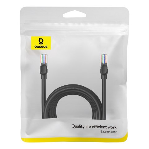 Kabel przewód sieciowy Ethernet Cat 5 RJ-45 1000Mb/s skrętka 8m czarny BASEUS