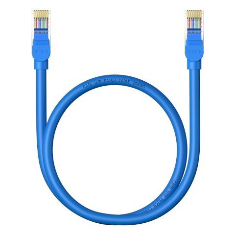 Kabel przewód sieciowy Ethernet Cat 6 RJ-45 1000Mb/s skrętka 0.5m niebieski BASEUS