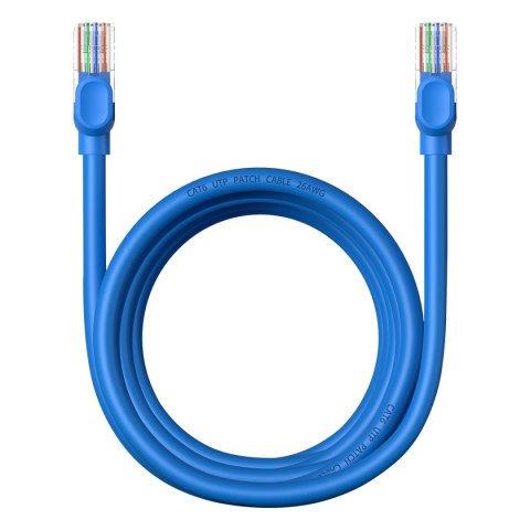 Kabel przewód sieciowy Ethernet Cat 6 RJ-45 1000Mb/s skrętka 3m niebieski BASEUS