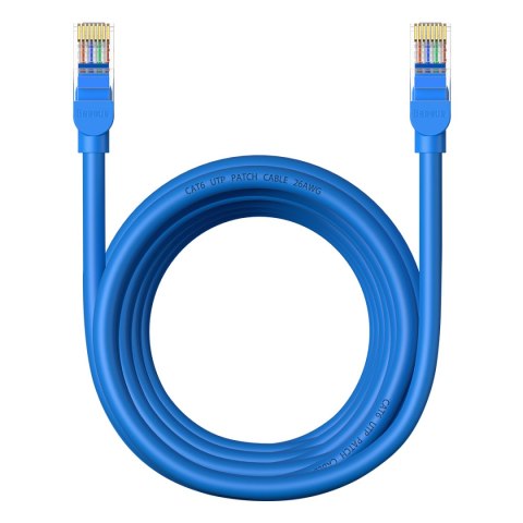 Kabel przewód sieciowy Ethernet Cat 6 RJ-45 1000Mb/s skrętka 5m niebieski BASEUS