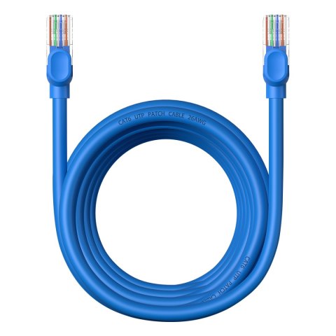 Kabel przewód sieciowy Ethernet Cat 6 RJ-45 1000Mb/s skrętka 5m niebieski BASEUS