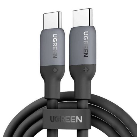 Kabel przewód silikonowy USB-C PD 60W 480Mbps 2m szary UGREEN