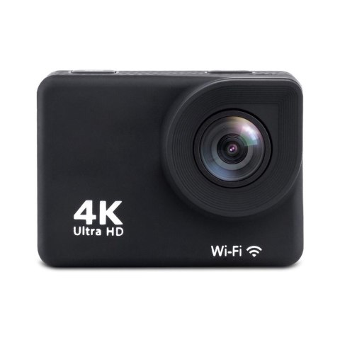 Kamera sportowa 4K Full HD Wi-Fi 16Mpx wodoodporna szerokokątna + akcesoria czarna HURTEL