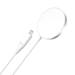 Ładowarka magnetyczna bezprzewodowa 15W MagSafe do iPhone 12/13/14 biała CHOETECH