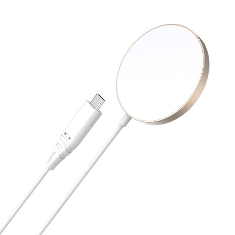 Ładowarka magnetyczna bezprzewodowa 15W MagSafe do iPhone 12/13/14 złota CHOETECH