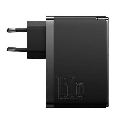 Ładowarka sieciowa PRO 160W GaN GaN5 2x USB-C / USB-A + kabel USB-C czarny BASEUS