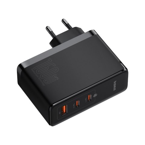 Ładowarka sieciowa PRO 160W GaN GaN5 2x USB-C / USB-A + kabel USB-C czarny BASEUS