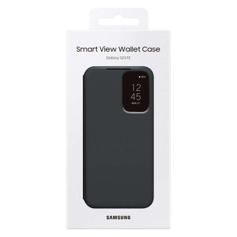 Oryginalne etui pokrowiec do Samsung Galaxy S23 FE kieszeń na kartę Smart View Wallet czarne SAMSUNG