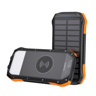 Powerbank solarny 10000mAh z ładowarką indukcyjną Qi 5W pomarańczowy CHOETECH