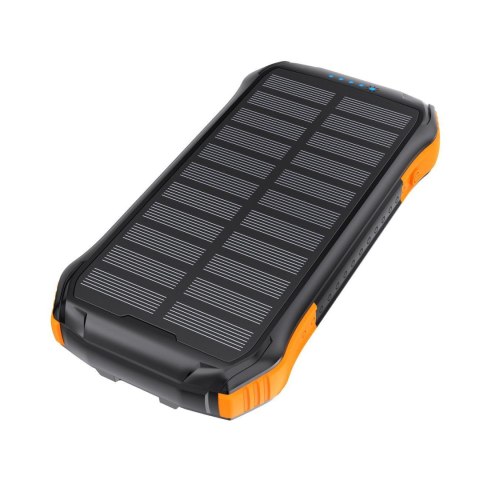 Powerbank solarny 10000mAh z ładowarką indukcyjną Qi 5W pomarańczowy CHOETECH