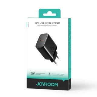 Szybka mała ładowarka sieciowa USB-C 25W czarna JOYROOM