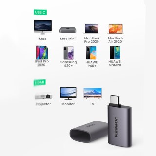 Adapter przejściówka obrazu Video USB-C na HDMI 4K szary UGREEN