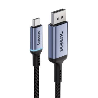 Kabel jednokierunkowy USB-C do DisplayPort 1.4 HD 8K 60Hz 2m czarny BASEUS