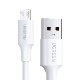 Kabel przewód PVC USB0-A - microUSB 480 Mb/s 0.25m biały UGREEN