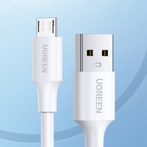 Kabel przewód PVC USB0-A - microUSB 480 Mb/s 0.25m biały UGREEN