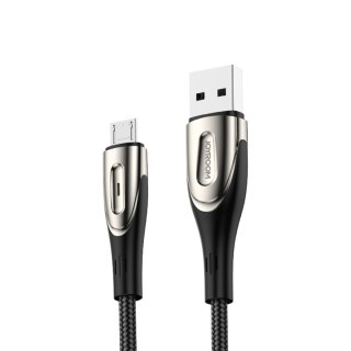 Kabel przewód USB-A - microUSB 3A wskaźnik ładowania 1.2m czarny JOYROOM