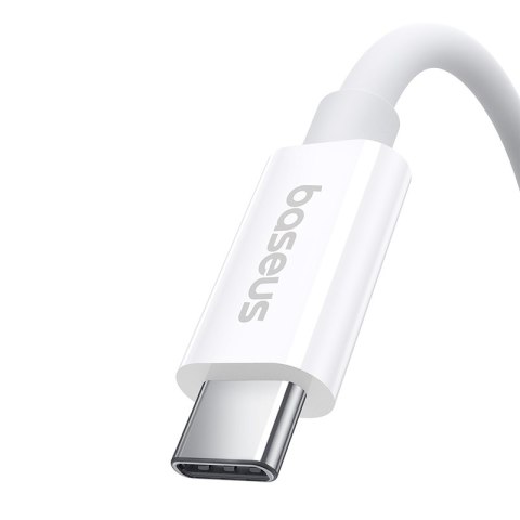 Kabel przewód USB-C - USB-C 240W PD 8K 60Hz 40Gb/s 1m biały BASEUS