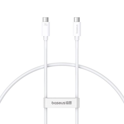 Kabel przewód USB-C - USB-C 240W PD 8K 60Hz 40Gb/s 1m biały BASEUS