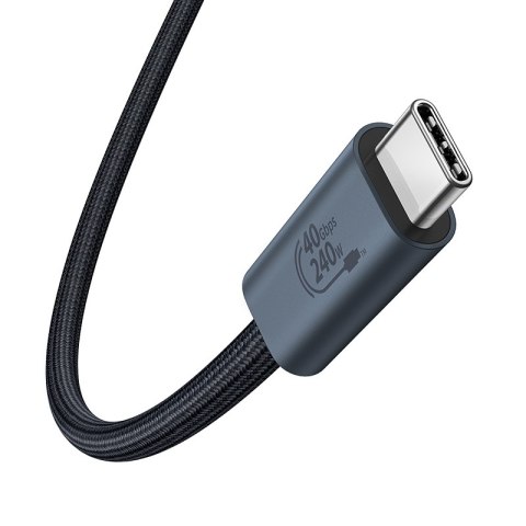 Kabel przewód USB-C - USB-C 240W PD 8K 60Hz 40Gb/s 1m czarny BASEUS